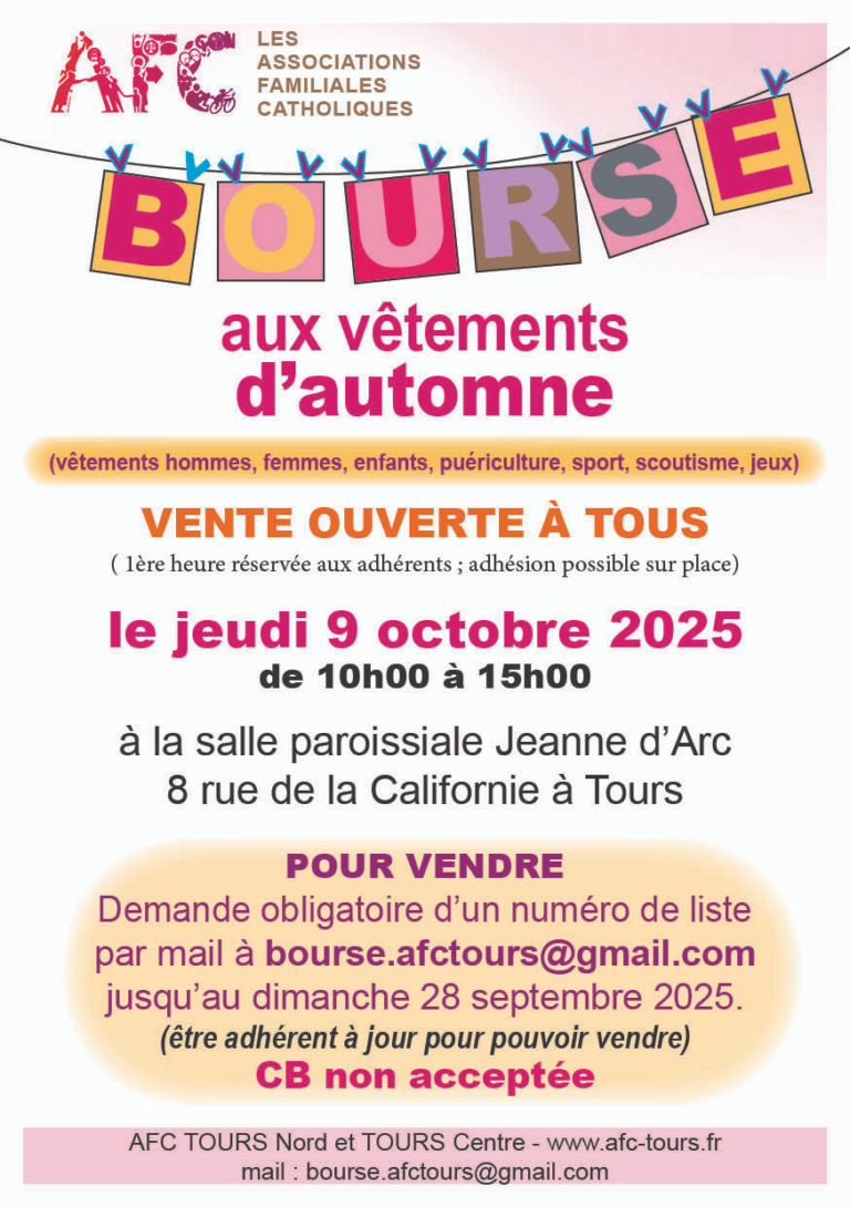 BOURSE AUX VETEMENTS D&rsquo;AUTOMNE JEUDI 9 OCTOBRE
